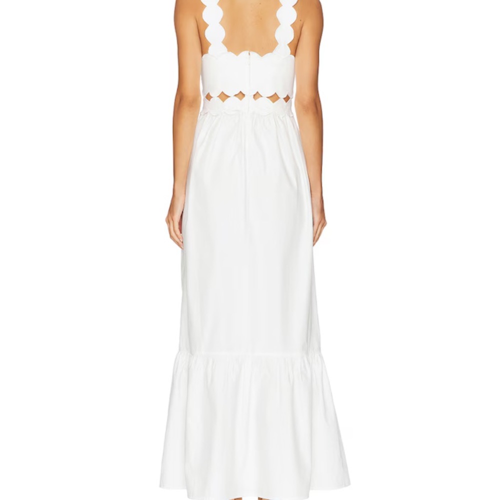 Beach Riot White Scallop-Trim Maxi Dress - Women's - Picture 3 of 3